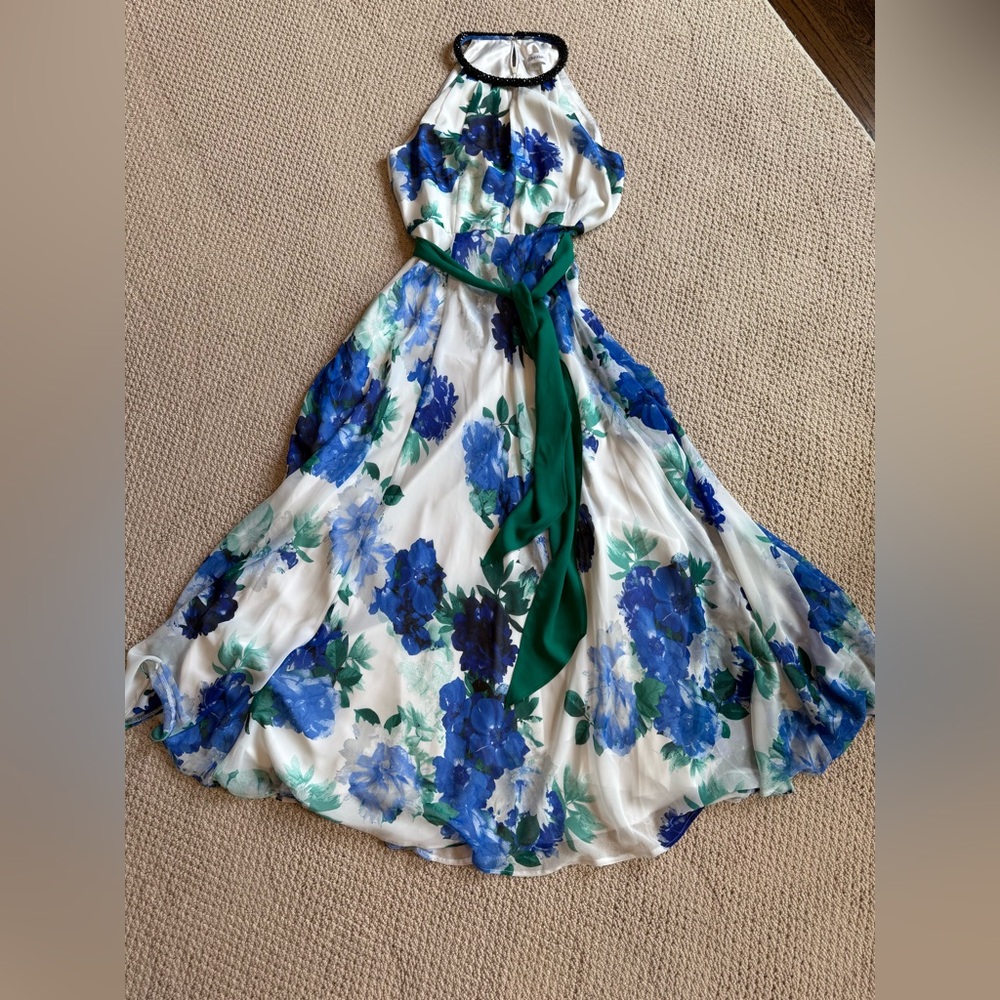 Calvin Klein Blue and Green Floral Dress